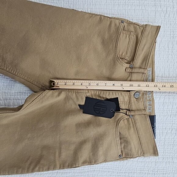 Vintage Genes Black Jeans Men's 32W 30L Brown French Terry Denim Stretch NWT - Picture 5 of 16